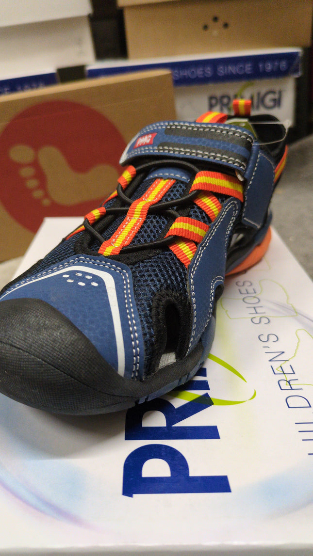 Primigi Nubuck Boys' Leather Shoes - Blue/Orange