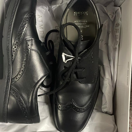 Geox J Federico A Smooth Leather Shoes – Black