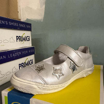 Richter Girls' Metalic Leather Shoes - Panna/Silver