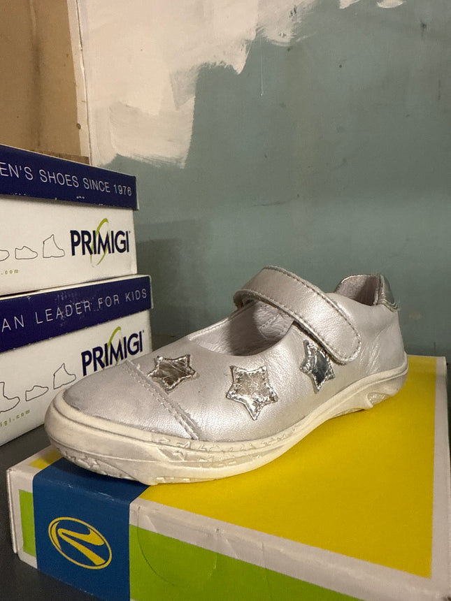 Richter Girls' Metalic Leather Shoes - Panna/Silver