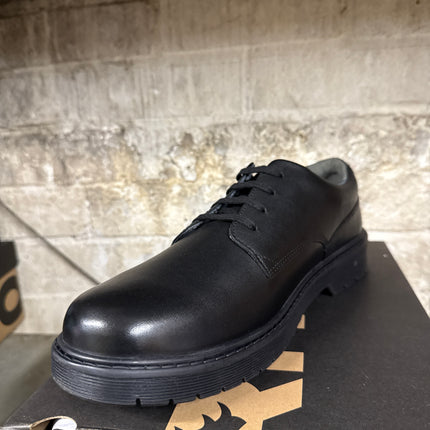 Rhino Glitch Kids Leather Shoes - Black