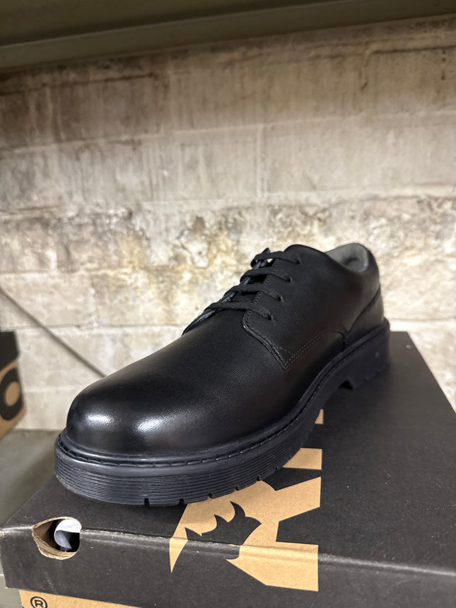 Rhino Glitch Kids Leather Shoes - Black