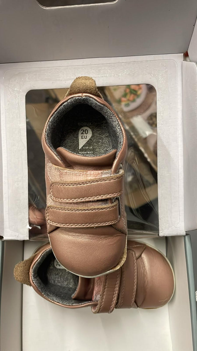 Bobux Step-Up Grass Court Leather Shoes – Rose Gold