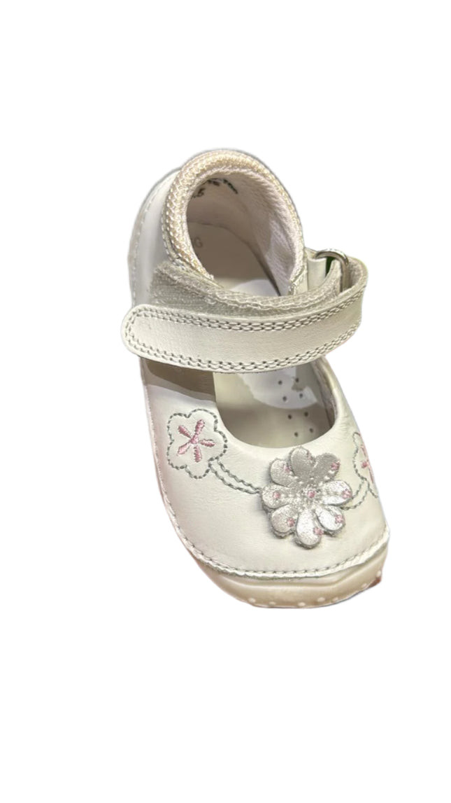 Hush Puppies Kids Berre Leather Shoes – White