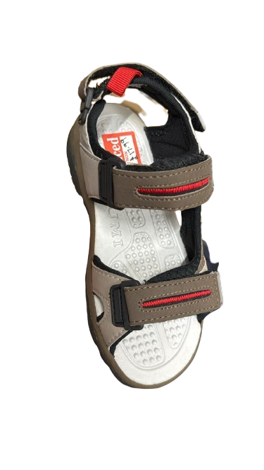 Umi Boys' Reece Leather Closed-Toe Sandals – Dark Tan