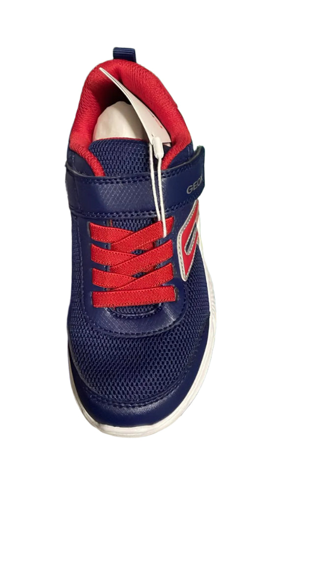 Geox Boys’ Leather Kids Shoes - Navy/Red