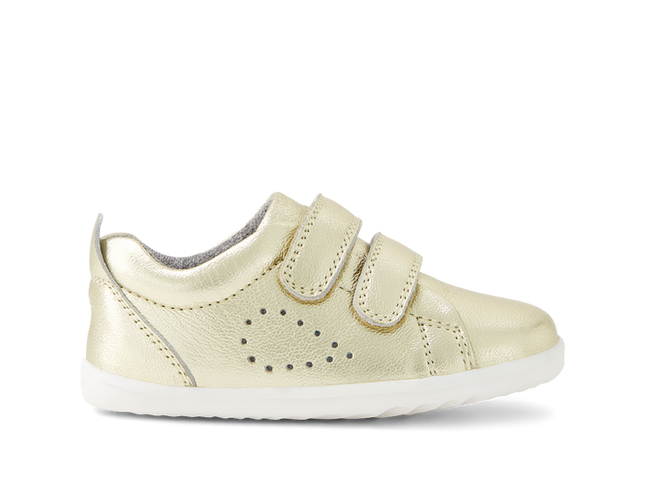 Bobux SU Grass Court Leather Shoes - Pale Gold