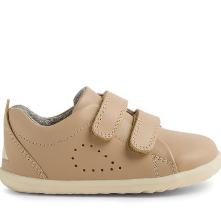 Bobux SU Grass Court Unisex Leather Shoes - Warm Taupe