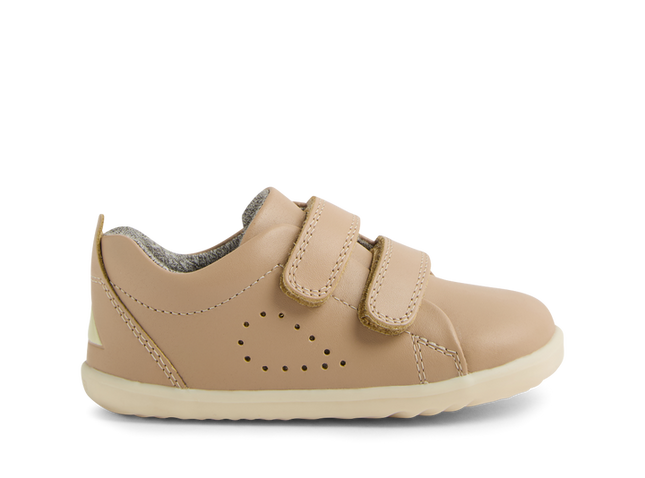Bobux SU Grass Court Unisex Leather Shoes - Warm Taupe