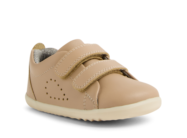 Bobux SU Grass Court Unisex Leather Shoes - Warm Taupe