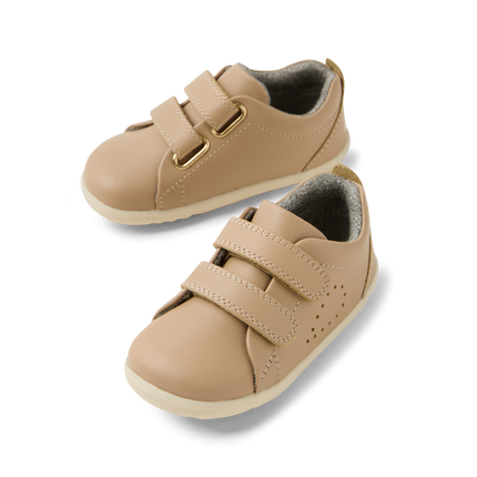 Bobux SU Grass Court Unisex Leather Shoes - Warm Taupe