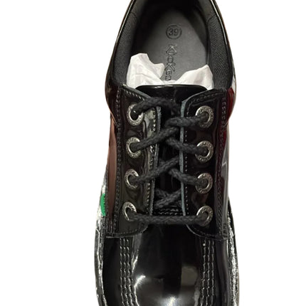 Kickers Kick Lo Core Patent Leather Shoes - Black