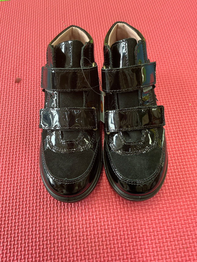 Ricosta Girls Black Waterproof Boots | Double Velcro School Boots