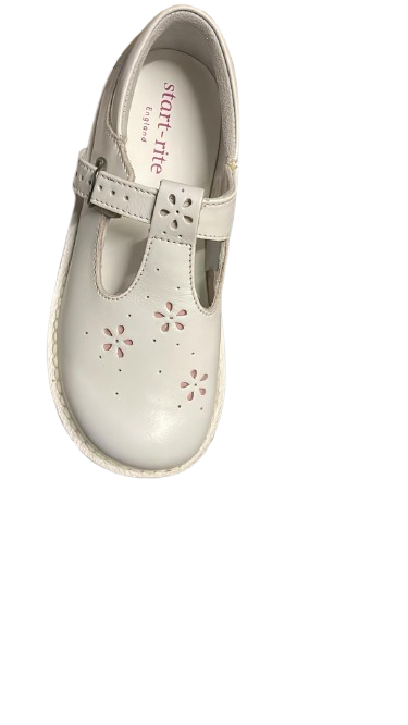 Start-Rite Girls' Teaberry Leather Kids Shoes - White