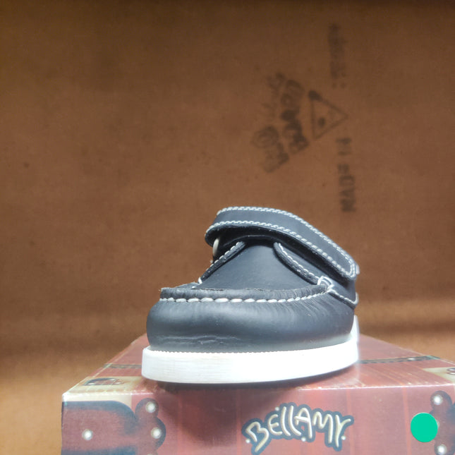 Bellamy Taron Boys’ Leather First Walking Shoes – Navy