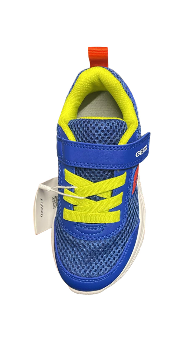 Geox Sprintye Boys' Breathable Trainers – Royal Blue/Red
