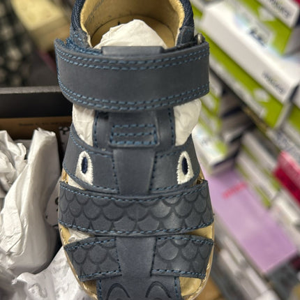 Start Rite Dino Park Leather Sandals - Navy