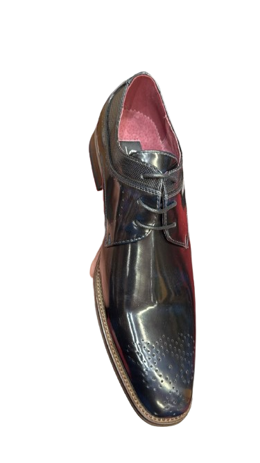 Goor Men’s Formal Leather Lace-Up Shoes – Navy