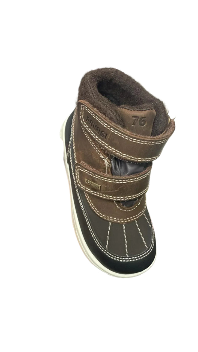 Primigi Boys’ Nubuck Leather Ankle Boots with Rubber Sole – Brown