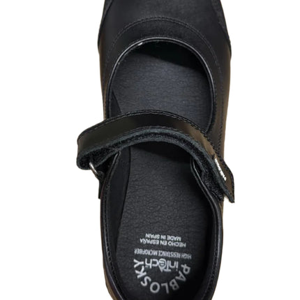 Pablosky Girls' Box Leather Shoes - Black