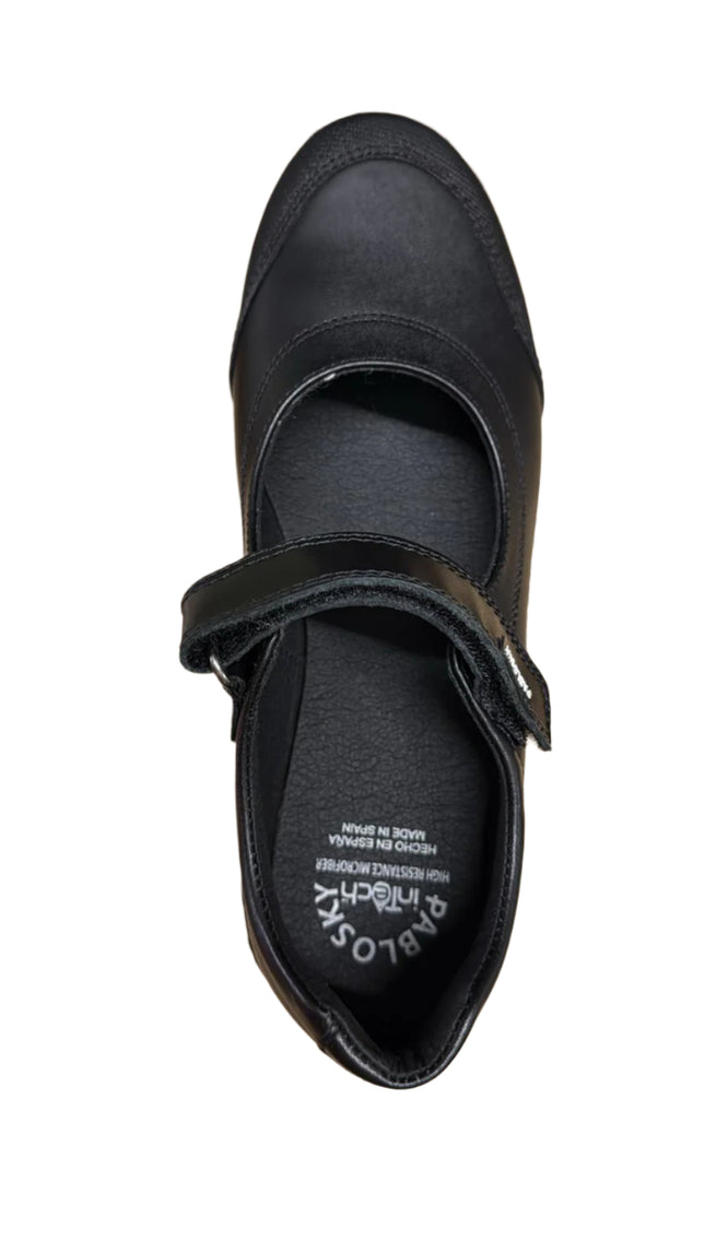 Pablosky Girls' Box Leather Shoes - Black