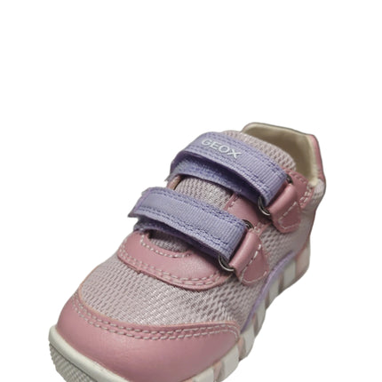Geox Girls' Lupidoo GA Mesh Geobuck Kids Shoes - Rose/Liac