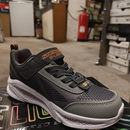 Skechers Boys' Lights Krendox Kids Shoes - Charcoal/Gray