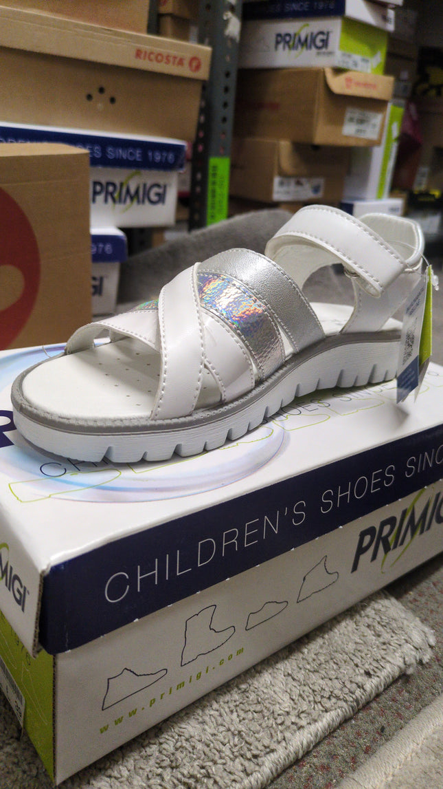 Primigi Girls’ Leather Shoes - White/Silver