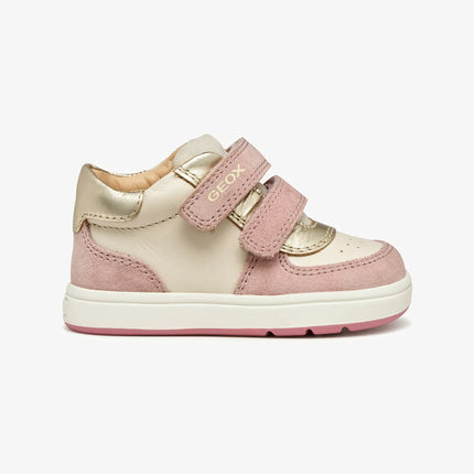 GEOX Girl's B Biglia Sports Shoes Light Ivory/Old Rose