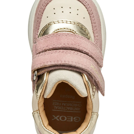 GEOX Girl's B Biglia Sports Shoes Light Ivory/Old Rose