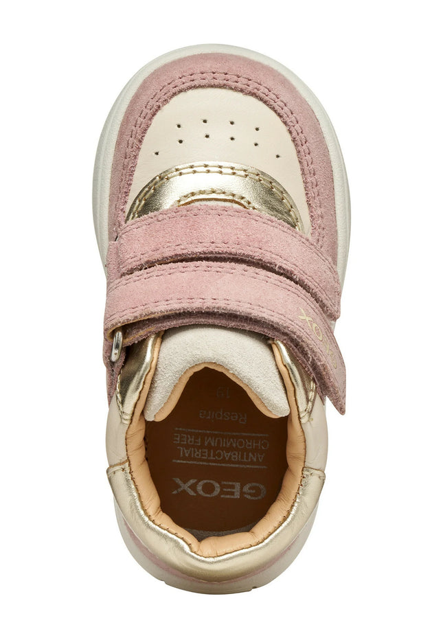 GEOX Girl's B Biglia Sports Shoes Light Ivory/Old Rose