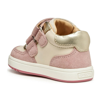 GEOX Girl's B Biglia Sports Shoes Light Ivory/Old Rose