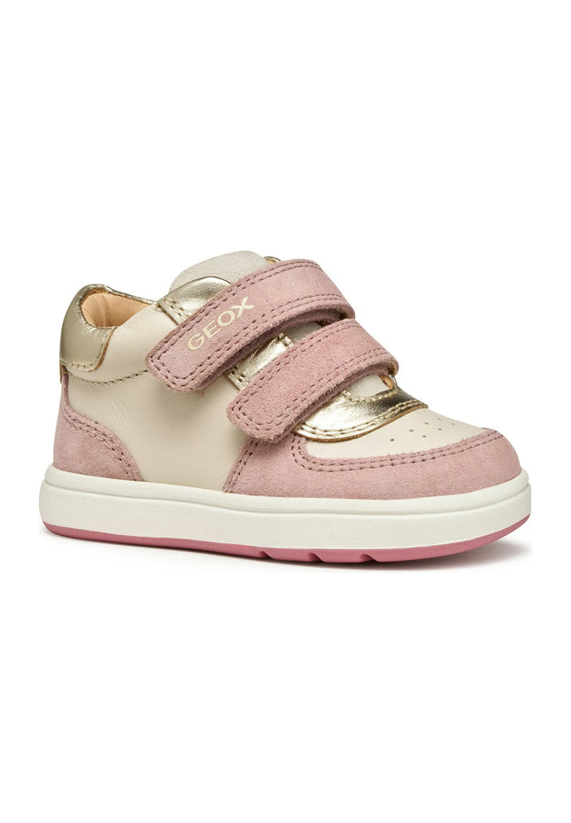GEOX Girl's B Biglia Sports Shoes Light Ivory/Old Rose