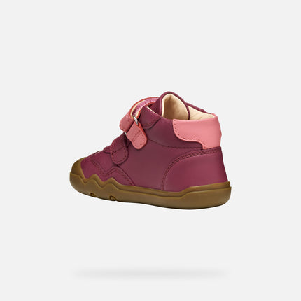 GEOX B Steppieup Baby Girl's Sneakers - Dk Pink/Purple