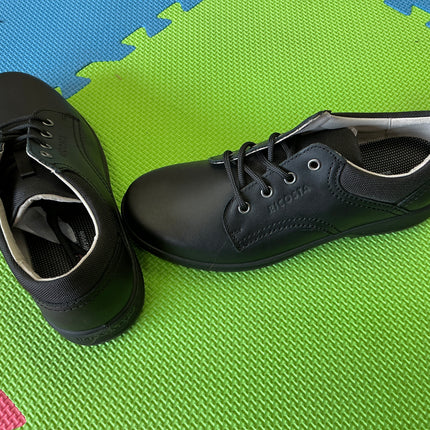 Ricosta Black Patent Leather School Shoes,Lace-up Shoes