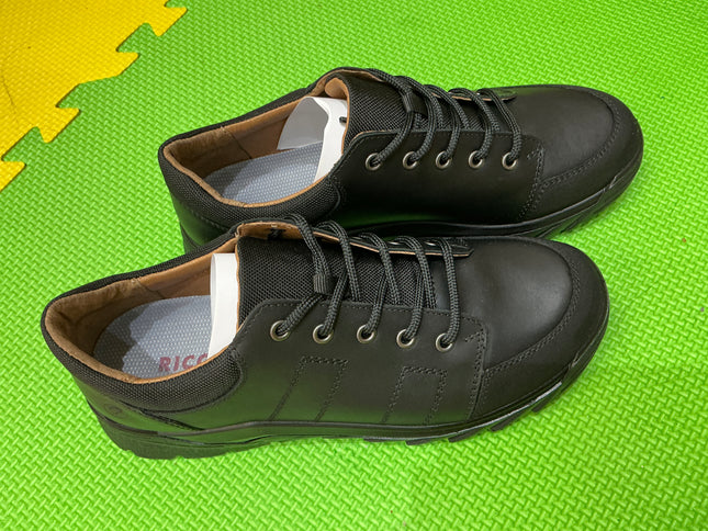 Ricosta Lace-Up Wide N Boys Leather School Shoes | Wide Fit Black School Shoes
