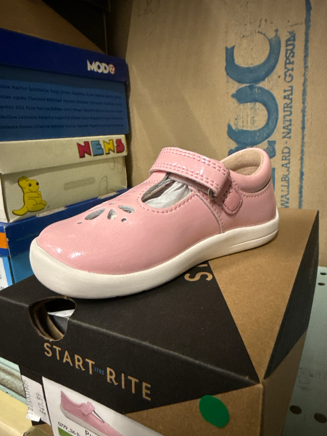 Start-Rite Girls' Puzzle Sugar Sparkle Patent Kids Shoes - Pink