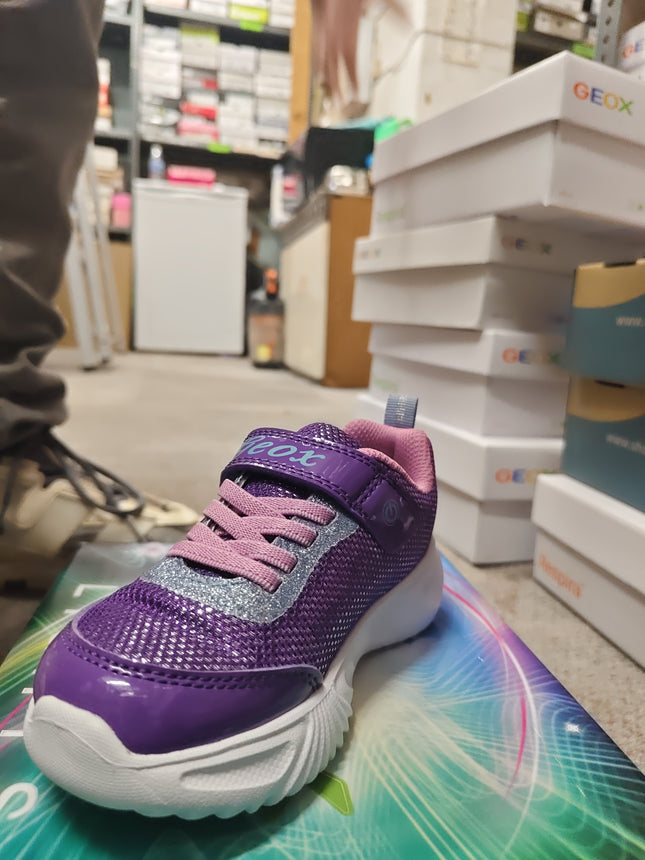 Geox Boys’ Assister Shoes - Violet/Dark Pink