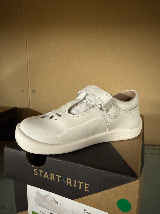 Start-Rite Girls'  Puzzle Patent Kids Shoes - White