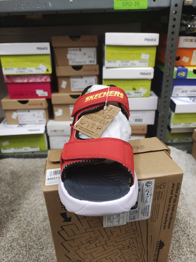 Skechers Boys’ Aqua Buddies Kids Sandals - Red/Black