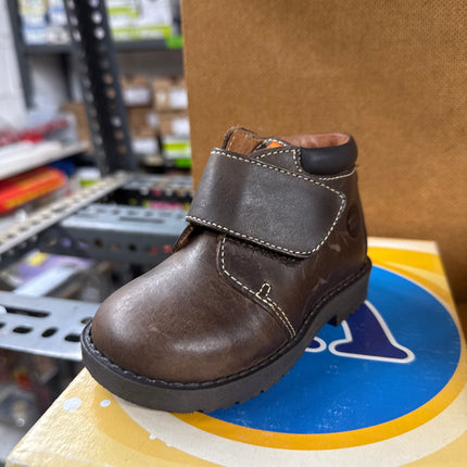 Melania Boys’ Suede Leather Ankle Boots – Dark Brown