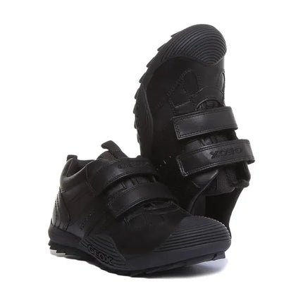Geox Junior Savage A Smooth Leather School Shoes – Black