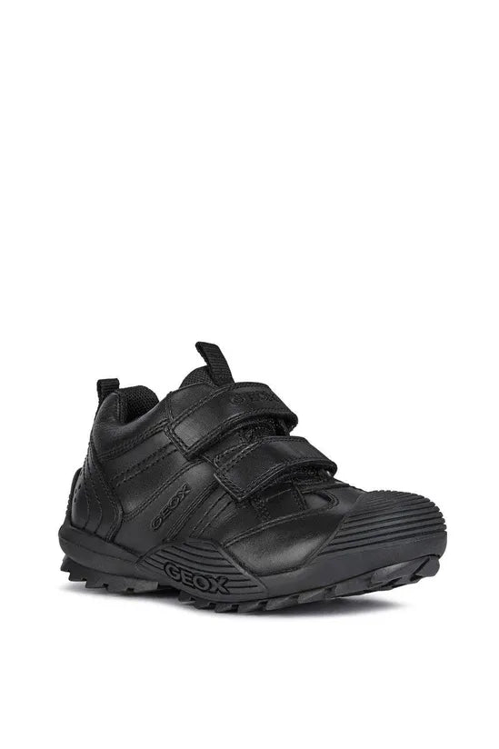 Geox Junior Savage A Smooth Leather Shoes – Black