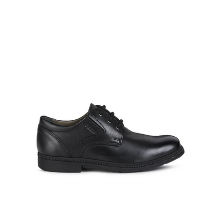 Geox J FEDERICO C Smooth Leather Boy's Shoes - Black