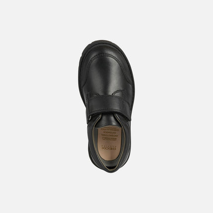 Geox J SHAYLAX Boy's D Smooth Leather Synthetic Shoes - Black
