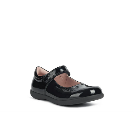 Geox J NAIMARA Girl's A Patent Leather Shoes - Black
