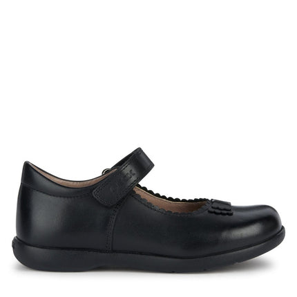 Geox J NAIMARA Girl's A  Leather Shoes - Black