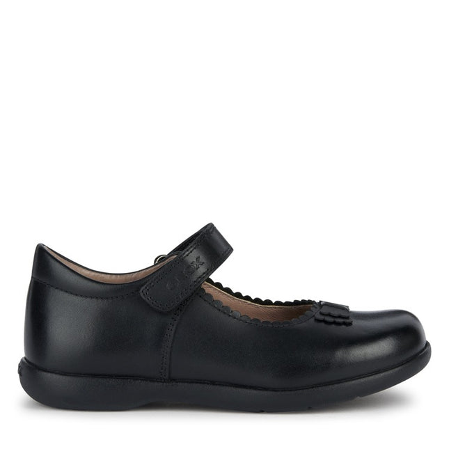 Geox J NAIMARA Girl's A  Leather Shoes - Black