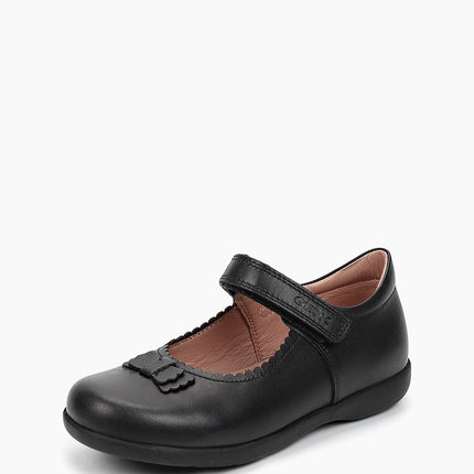 Geox J NAIMARA Girl's A  Leather Shoes - Black