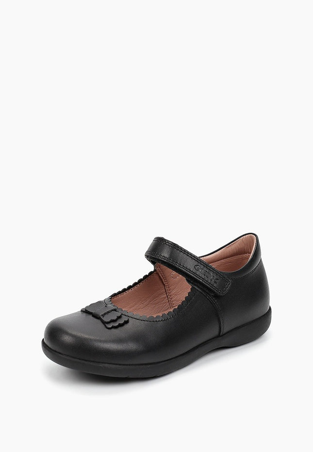 Geox J NAIMARA Girl's A  Leather Shoes - Black
